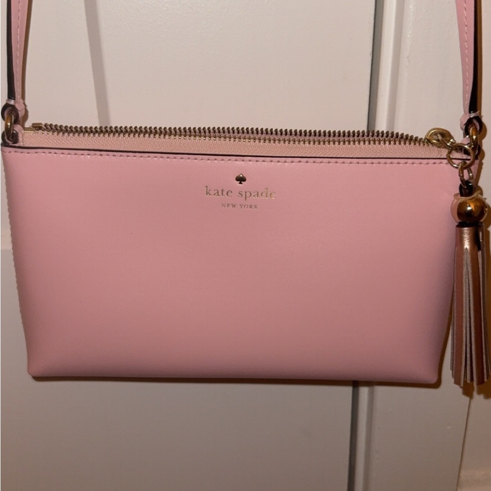 Kate Spade Pink Leather Purse with Tassel